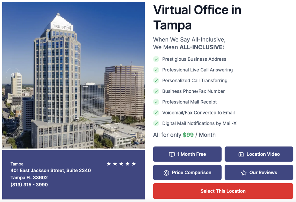 Virtual Office Space In Tampa
